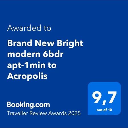 Brand New Bright Modern 6Bdr Apt-1Min To Acropolis Athens Exterior photo